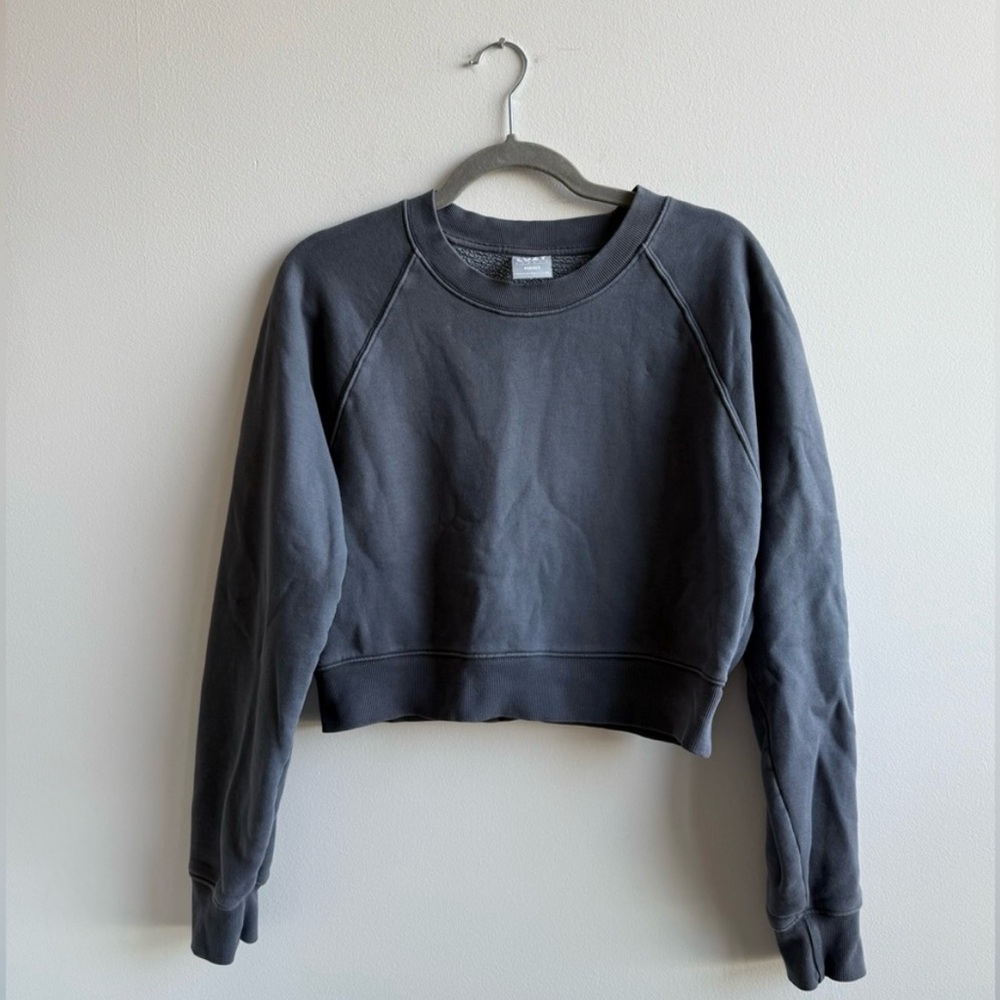 Aritzia TNA Cozy Fleece Crop Sweatshirt